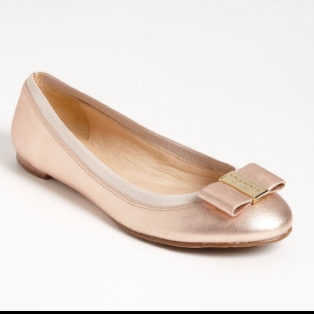 Kate Spade Designer Women's Rose Gold Ballet Flats